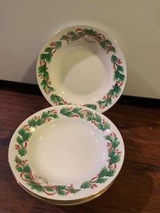 "7 cuencos de sopa Sango Noel Holly And Bells 8"" (1990) #8401 Navidad, vacaciones" - Imagen 1 de 2