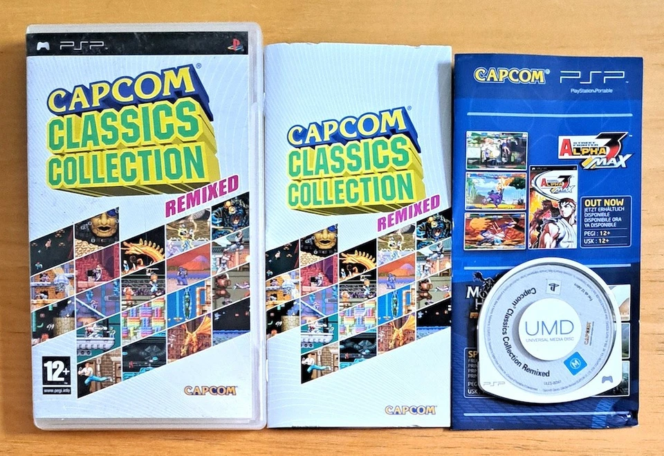 CAPCOM CLASSICS COLLECTION REMIXED SONY PSP GAME WITH MANUAL - Image 1 of 1