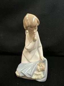Lladro Angel With Baby 4635 Porcelain Figurine Spain Vintage Retired 7" VGC - Picture 1 of 8