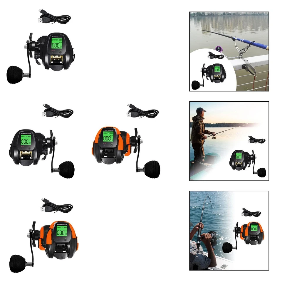 Electronic Fishing Reel USB Rechargeable System 10kg Drag Depth Memory Function - Image 1 of 1