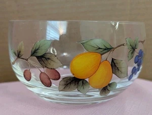 Mikasa Garden Harvest Pattern Clear Glass Fruit Bowl 5" x 3" - Picture 1 of 5