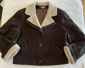 Chaqueta Orvis Talla Grande Marrón 3 Botones Frontales 2 Bolsillos Forrada Mezcla Lana - Imagen 1 de 9