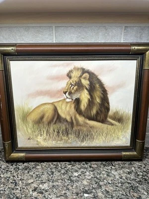 Pintura DE COLECCIÓN ORIG REX ENMARCADA AL ÓLEO LIENZO LEÓN FIRMADA Y AUTENTICADA 20x16 Foto 1 de 4