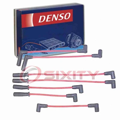 Juego de cables de bujías Denso para Jeep Cherokee 1991-1999 4,0 L L6 bujías de encendido fd Foto 1 de 4