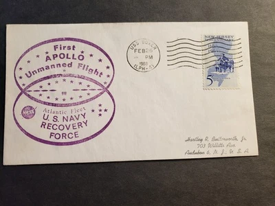 USS BOXER LPH-4 Naval Cover 1966 APOLLO SPACE Cachet Recovery Force - Image 1 of 2