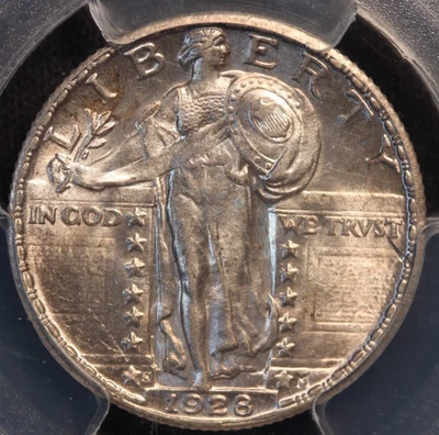 1928 S Standing Liberty Quarter, PCGS MS63FH, Sharp and Lustrous, Tough Date! - Image 1 of 4