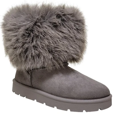 Женские зимние ботильоны Journee Collection Shanay с манжетами из искусственного меха размер США 9 М серые - Изображение 1 из 4