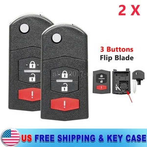 2 3 Buttons Remote Key Fob SHELL CASE for 2011 2012 2013 2014 2015 Mazda 2 5 CX9 - Picture 1 of 8