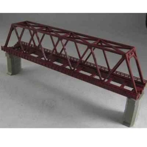 Rokuhan R042 Pont Voie Simple / Iron Bridge Single (Red) 220mm 1pc - Z - Picture 1 of 2