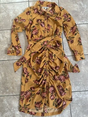 Vestido Walter Baker 8 Midi Floral con Cinturón Sin Forro  Foto 1 de 4