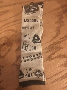 OUIJA Board Knee High Socks SZ: 9-11 ~BRAND NEW~ - Picture 1 of 3