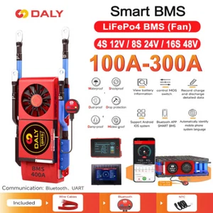 Daly BMS LiFePo4 4S/8S/16S 12V-48V 100-300A Balance BT/Display/Equalizer/485 lot - Picture 1 of 56