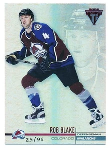 ROB BLAKE 2002 PRIVATE STOCK TITANIUM #34 SP AVALANCHE #/94 MINT - Picture 1 of 2