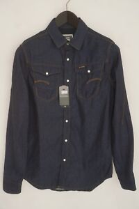 Men G-Star Casual Cotton Blue ARC 3D Shirt L/S Denim Size s MKA375