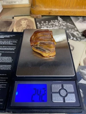 Old Amber Stone untreated Baltic 24.2 grams #1905 - Image 1 of 4