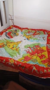 Vintage Native American Design w/Daily Life & Symbols No Tags Feels Like Silk - Picture 1 of 6