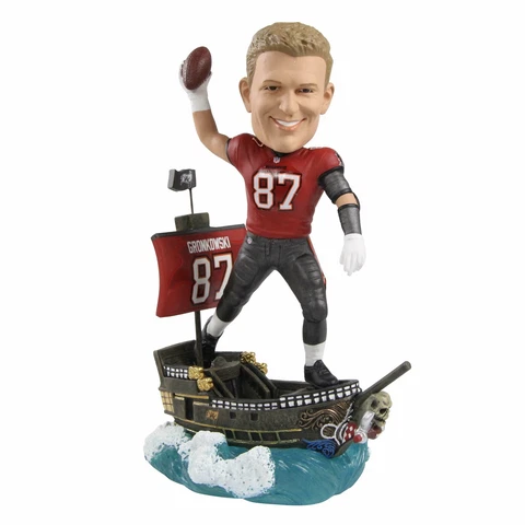 Rob Gronkowski Tampa Bay Buccaneers Pirate Ship Bobblehead NFL Gronk Patriots Cover