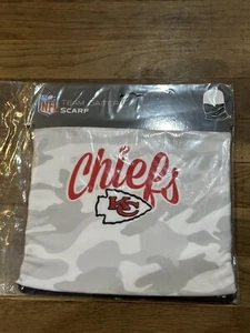 New Foco NFL Kansas City Chiefs white/gray camo neck gaiter scarf 8" tall - Picture 1 of 3