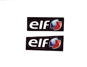Vintage Sticker Set Of 2 ELF Lubricants Vinyl Motorcycle Superbike MotoGP F1 - Picture 1 of 1