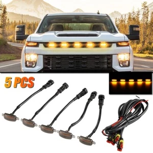 5X luces de correr rejilla delantera LED ámbar para Chevy Silverado 1500 estilo Raptor - Imagen 1 de 12