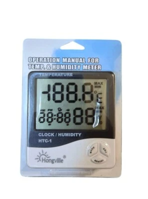 Hongville Operation Manual For Temperature & Humidity Meter. - Image 1 of 2