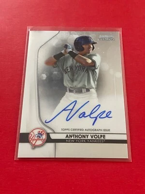 ANTHONY VOLPE AUTO 2020 Bowman Sterling Prospect Autograph Yankees Rookie RC - Image 1 of 2