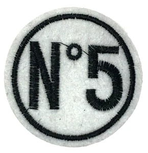 Patch Sew On for Clothing Backpacks Hats Jackets Pants NUMBER 5 SIGN SYMBOL A89 - Picture 1 of 3