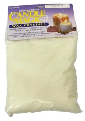 Candle Magic Wax Crystals 1 Bag Ivory Lace 12 Oz New In Package - Image 1 of 4