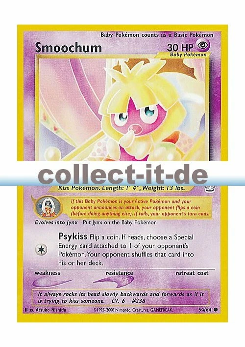 Pokemon Neo Revelation 54/64 - Smoochum Englisch - Bild 1 von 1