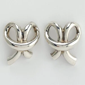 Charles Krypell Sterling Silver 925 Clip On Earrings Signed Designer Knot 14.8g - Picture 1 of 24