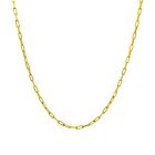 14k Yellow REAL GOLD Paper Clip Chain Necklace 2mm, 22” 5.1gr / CHI32