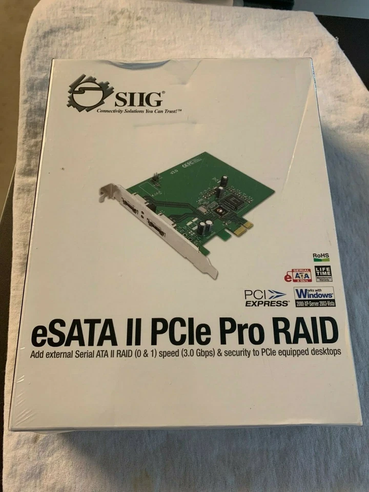 SIIG ESATA II PCIE PRO RAID CONTROLLER SC-SAE312-S3 - Image 1 of 4