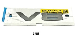 NEW OEM BADGE V8 LETTERING LAND ROVER DEFENDER L663 2020 M8B2-001B40-BB - GRAY - Bild 1 von 3