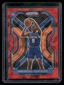 2020 Panini Prizm #296 Immanuel Quickley Rookie Knicks Red Ice