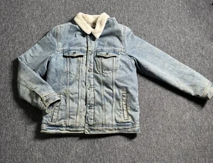 Pull And Bear Lined Mens Denim Jacket Size L - Picture 1 of 9
