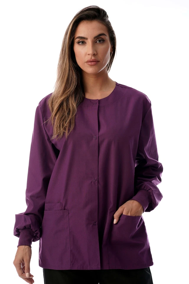 Just Love Women's Solid Scrub Jacket - Comfortable and Professional Uniform Coat - Image 1 of 1