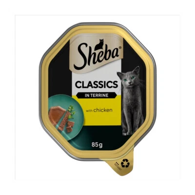 Sheba Wet Cat Food Tray Classics Chicken in Terrine 85g Complete Adult Cat Food - Image 1 of 4