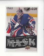 2007-08 Upper Deck The Men Behind The Mask #BM4 Henrik Lundqvist Rangers