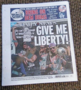 NEW YORK DAILY NEWS-10/25/24-NY LIBERTY CHAMPS+MLB-NY YANKEES-AARON JUDGE POSTER - Picture 1 of 11