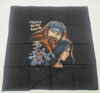 Bandana vintage 1986 3d emblema American Biker People You Can Count On SUPER RARA Foto 1 de 3