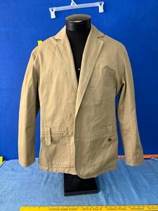 Duluth Trading Co Khaki / Tan Canvas Blazer Jacket Men's size Large - Picture 1 of 18