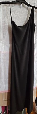 Tahari платье черный ассиметричный длинный официальный вечернее платье Sz 6 W/бедра разрез - Изображение 1 из 4