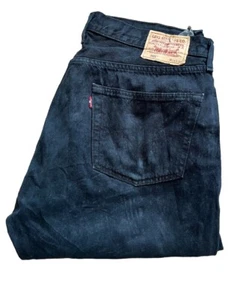 LEVIS 501 Jeans Mens W 38 L 32 Straight Fit Vintage Black Denim Red Tab No E24 - Picture 1 of 11