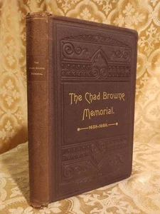 1888 Chad Browne Memorial Brown University Family Genealogy w Letter from Author - Picture 1 of 8