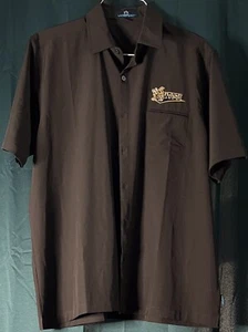 Black West Virginia State University Short Sleeve Button Down Shirt -Size Large - Picture 1 of 1