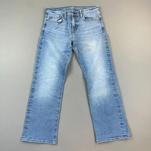 Jeans American Eagle uomo 30x30 30x29 denim lavaggio chiaro classico bootcut elasticizzato - Foto 1 di 13