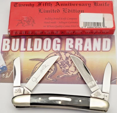 Cuchillo de Congreso Solingen Vintage 2004 Marca Bulldog - Cuerno - Memorial Jim Parker Foto 1 de 4