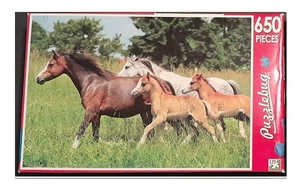 LPF Puzzlebug 500 Piece  Puzzle  Young Horses Running Pre Owned Sealed Complete - Picture 1 of 6