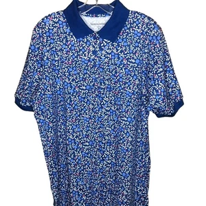 Woman Within Shirt blau Blumen Polo 14/16 - Bild 1 von 9