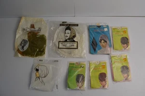8 Vintage Glamour Bonnets Wind Hair Do MCM Women's Fashion Salon Nylon Hood - Picture 1 of 12